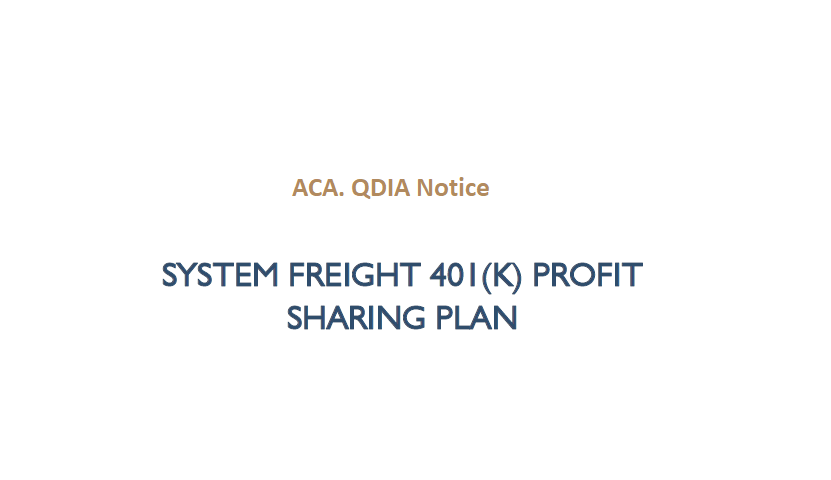 Protected: ACA. QDIA Notice